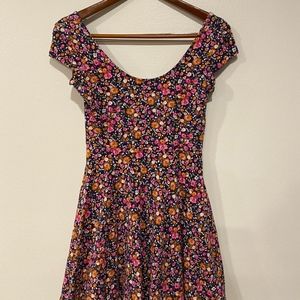 Stretchy Kimchi Blue Flower Flare Dress